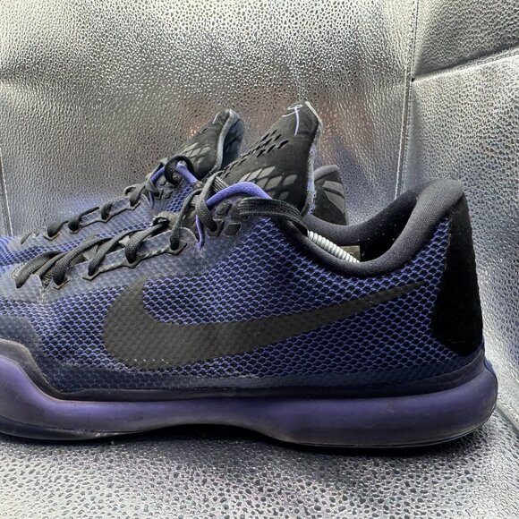 Size 13 Nike Kobe 10 Blackout Blue Mens Lace Up Basketball‎ Shoes 705317-005 main image 8